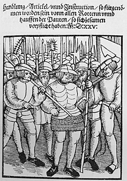 Zwölf Artikel der Bauern Flugschrift von 1525, Quelle: de.wikipedia / eingescannt aus: Otto Henne am Rhyn: Kulturgeschichte des deutschen Volkes, Zweiter Band, Berlin 1897, S.21