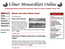 Ulmer Monatsblatt Online: Screenshot
